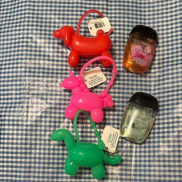 Bath & Body Works Other - Bath & Body Works Hand Sanitizer Holders and Gels - Red, Pink, Green